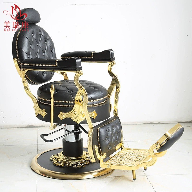 Vintage men's greasy hair salon Barber chair Hair salon can put upside down shaving salon hair cut