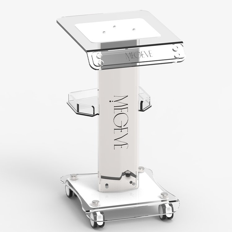 New Design White medical aesthetic device Carts Acrylic Salon Beauty Spa Trolley Facial Machine Trolley carts dental trolley