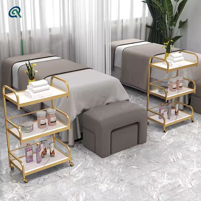 Qunpeng Beauty Foot Bath Storage Tool High-grade Beauty Trolley Nail Care Equipment Shelf