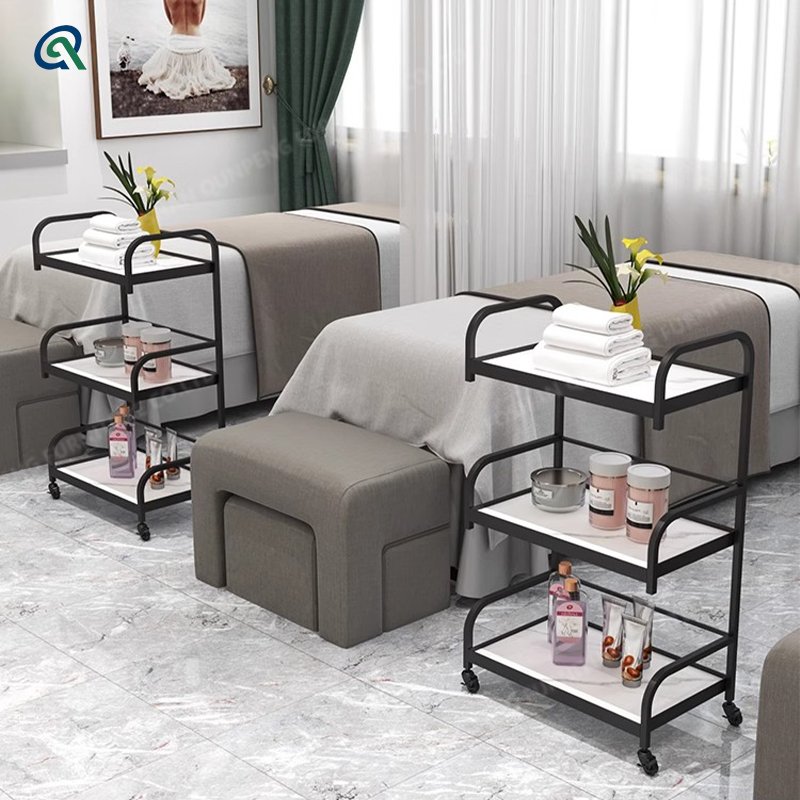 Qunpeng Beauty Foot Bath Storage Tool High-grade Beauty Trolley Nail Care Equipment Shelf