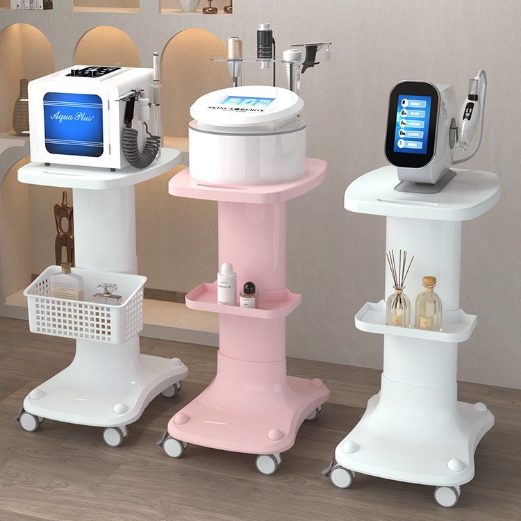 Newly designed high quality heavy duty stable bracket mobile trolley placement equipment beauty salon trolley equipment