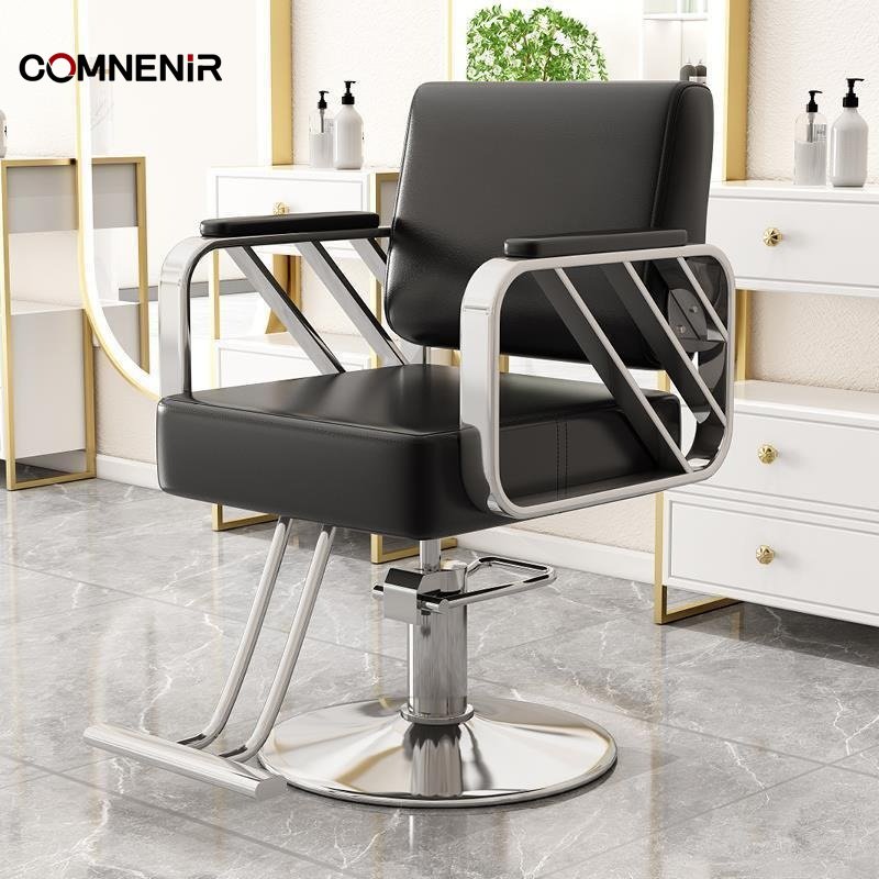 Custom Antique Black Vintage Heavy-Duty Barber Chair Cheap Hairdressing Furniture for Hair Salon