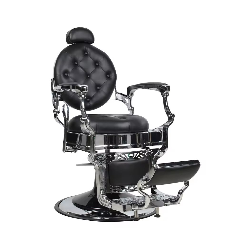 High-end oil head chair, men's hair cutting and face shaving instrument, leather barber chair, multifunctional men barber chair