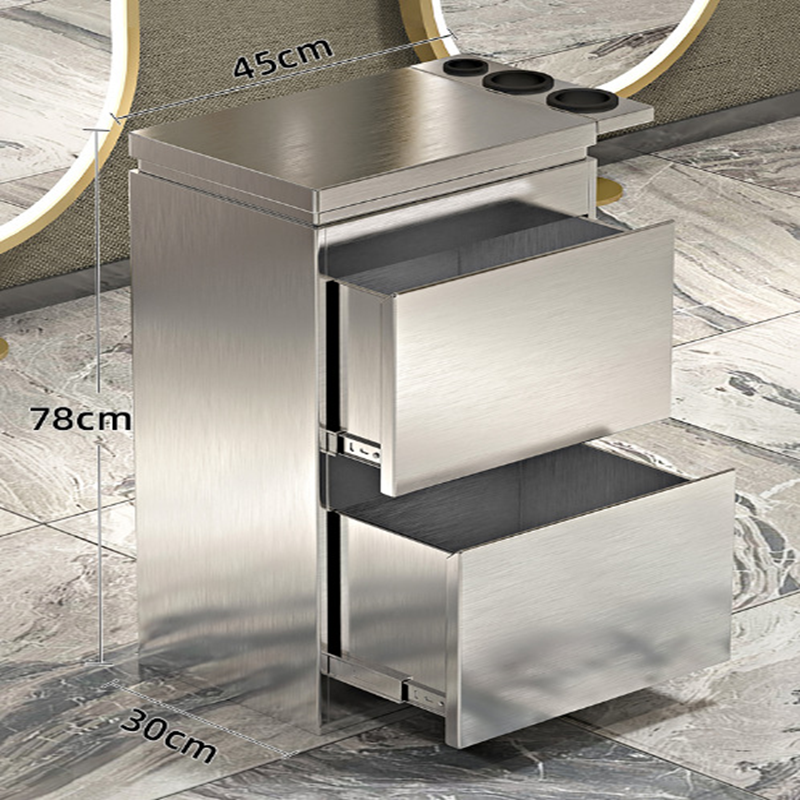 Hot selling salon furniture barber shop luxury stainless steel beauty hairdressing tool trolley