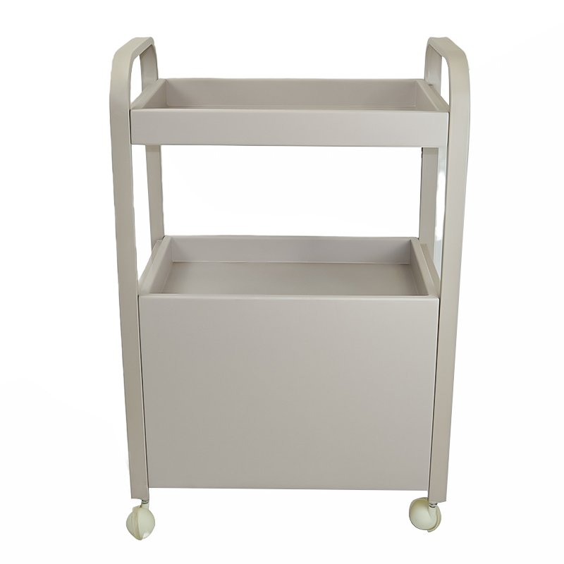 High quality Furniture Stainless Steel Styling Salon Tool Beauty Hair Salon Side Trolley with wheels and Drawers