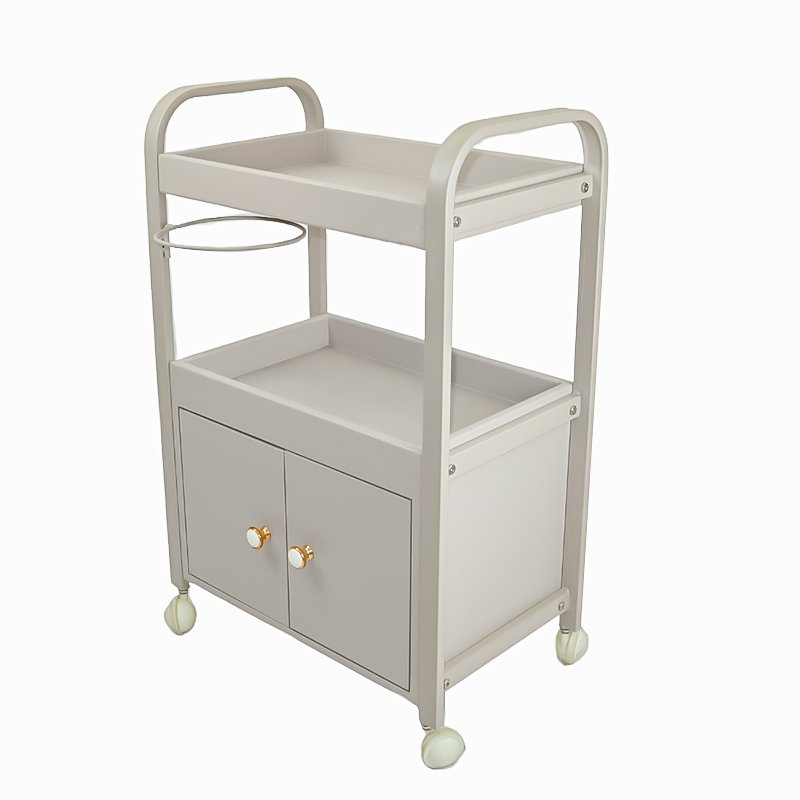 High quality Furniture Stainless Steel Styling Salon Tool Beauty Hair Salon Side Trolley with wheels and Drawers