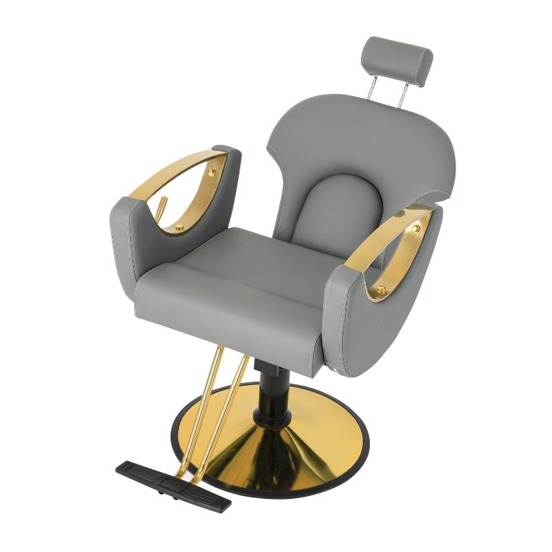wholesales China best manufacturer latest modern blue gold woman men haircut saloon chair hair salon barber chairs