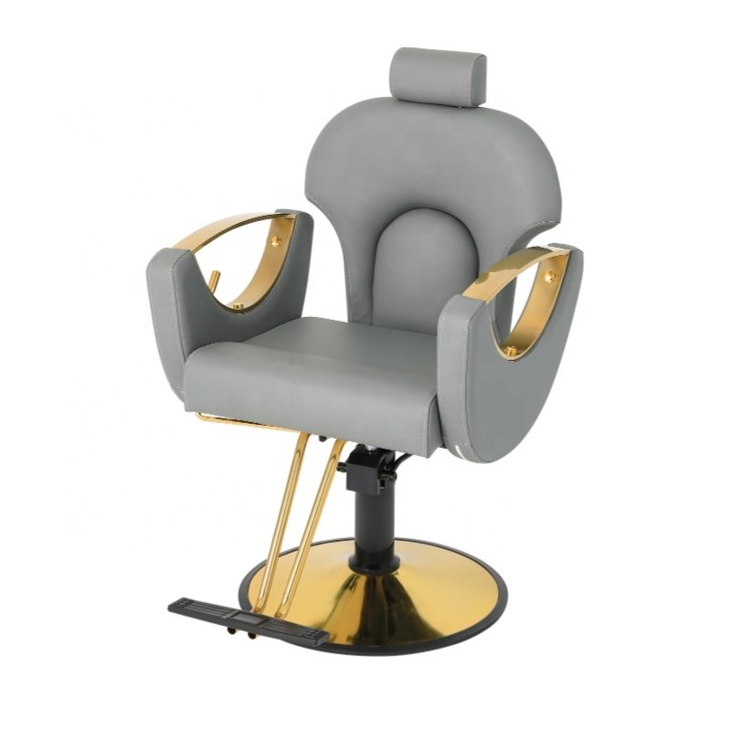 wholesales China best manufacturer latest modern blue gold woman men haircut saloon chair hair salon barber chairs