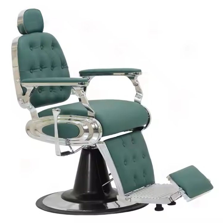 Modern simplicity salon furniture barber shop chair leather fabric metal lift base barber chair for men