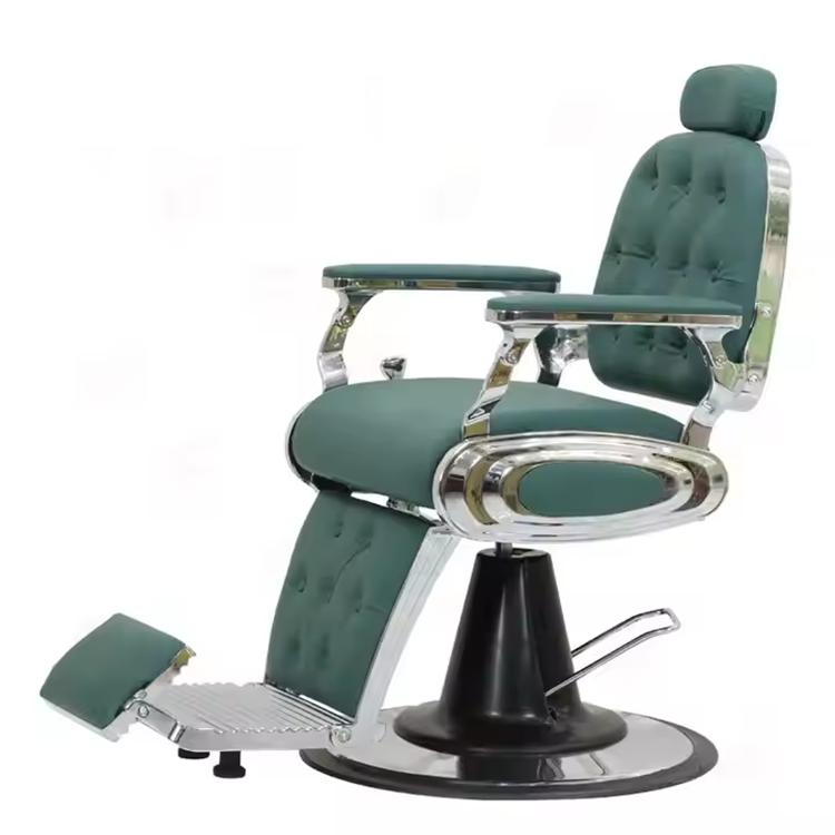Modern simplicity salon furniture barber shop chair leather fabric metal lift base barber chair for men
