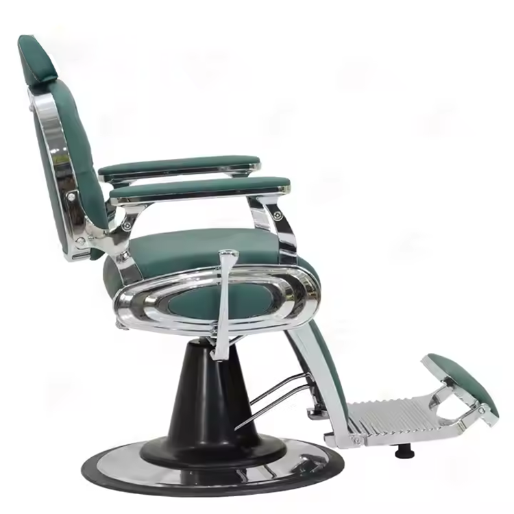Modern simplicity salon furniture barber shop chair leather fabric metal lift base barber chair for men