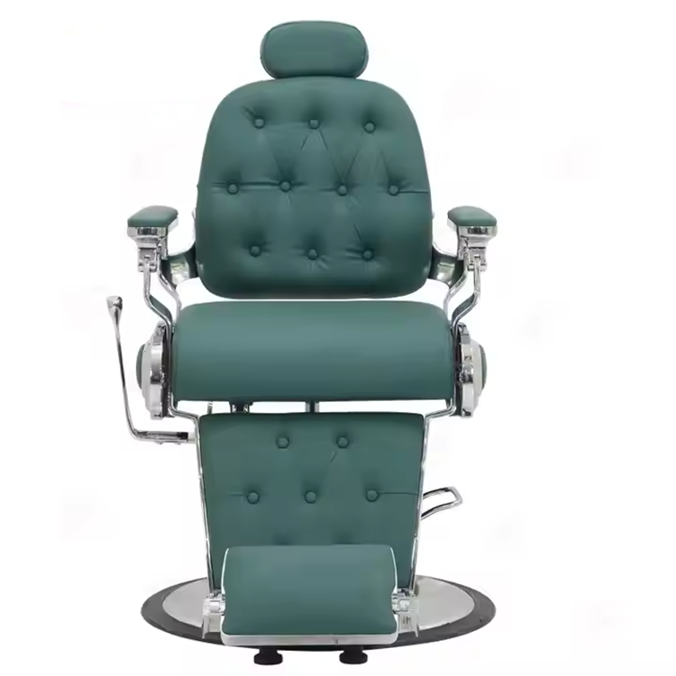 Modern simplicity salon furniture barber shop chair leather fabric metal lift base barber chair for men
