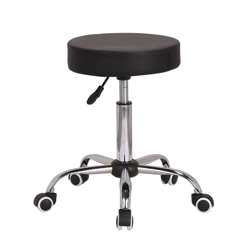 Cheap pu leather round rolling vintage swivel barber chairs with foot rest