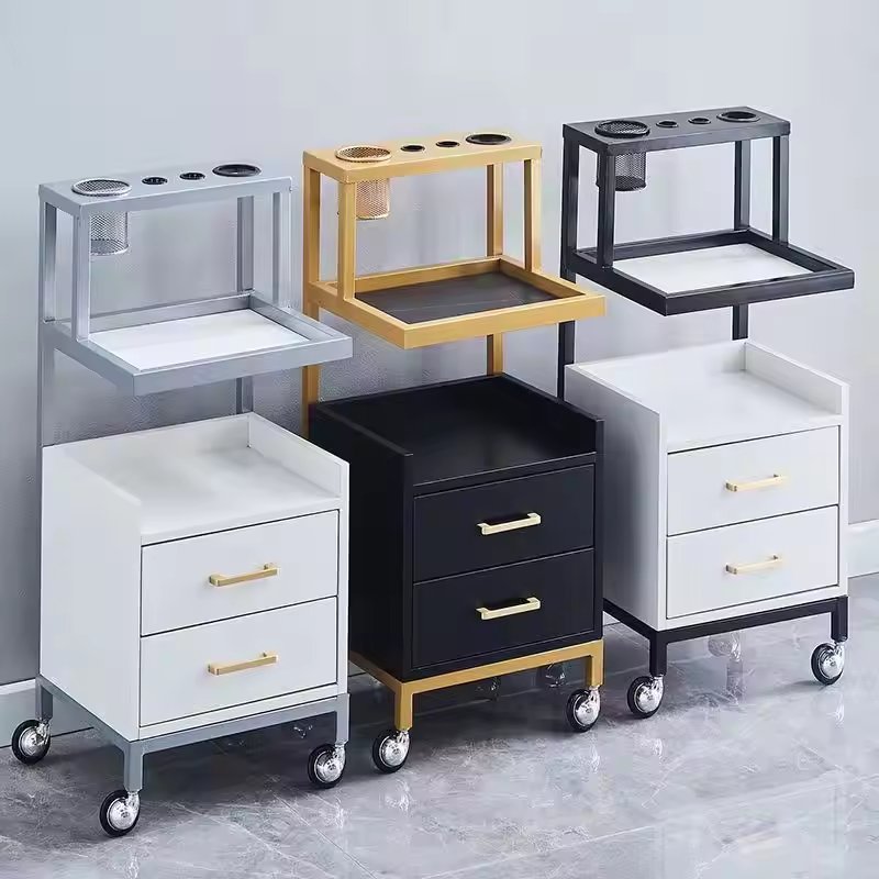 Jincheng wholesale salon equipment tools multifunctional nail trolley storage rack salon trolley hairdressing spa trolley