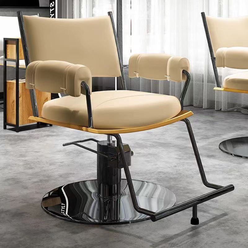 Adjustable Barbershop Chair Comfort Hydraulic Rotary Salon Dyeing and Ironing Chair Salon Furniture Barber Chair Contemporary