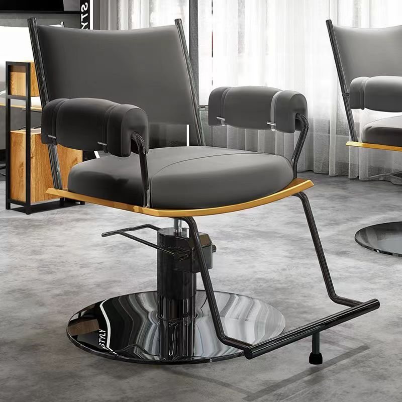 Adjustable Barbershop Chair Comfort Hydraulic Rotary Salon Dyeing and Ironing Chair Salon Furniture Barber Chair Contemporary