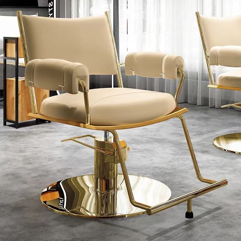 Adjustable Barbershop Chair Comfort Hydraulic Rotary Salon Dyeing and Ironing Chair Salon Furniture Barber Chair Contemporary