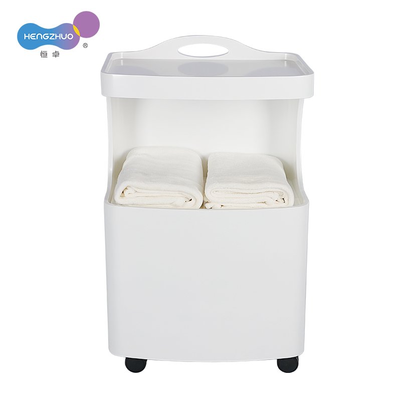 Nail Storage Cart Wooden Beauty Salon Trolley Professional Metal & Wooden with 4 Wheels Modern Small Salon Furniture
