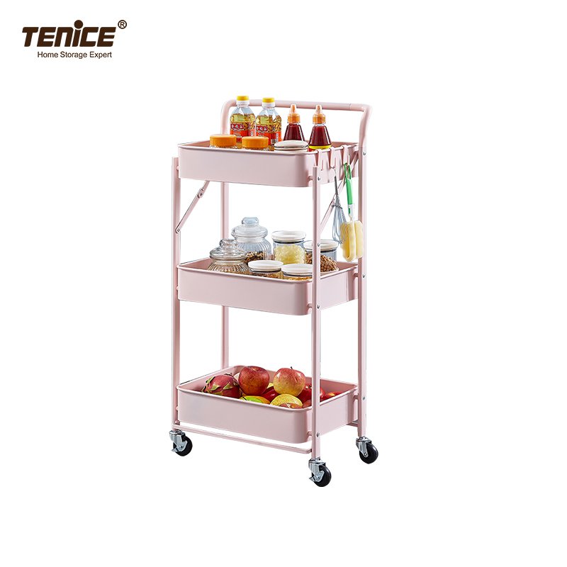 3 Tier Revolving Wheel Beauty Hair Salon Styling Station Cabinet Trolley Hairdressing Barber Tool Modern Tenice Colorful Folding