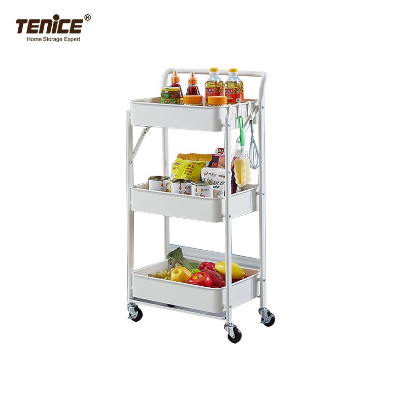 3 Tier Revolving Wheel Beauty Hair Salon Styling Station Cabinet Trolley Hairdressing Barber Tool Modern Tenice Colorful Folding