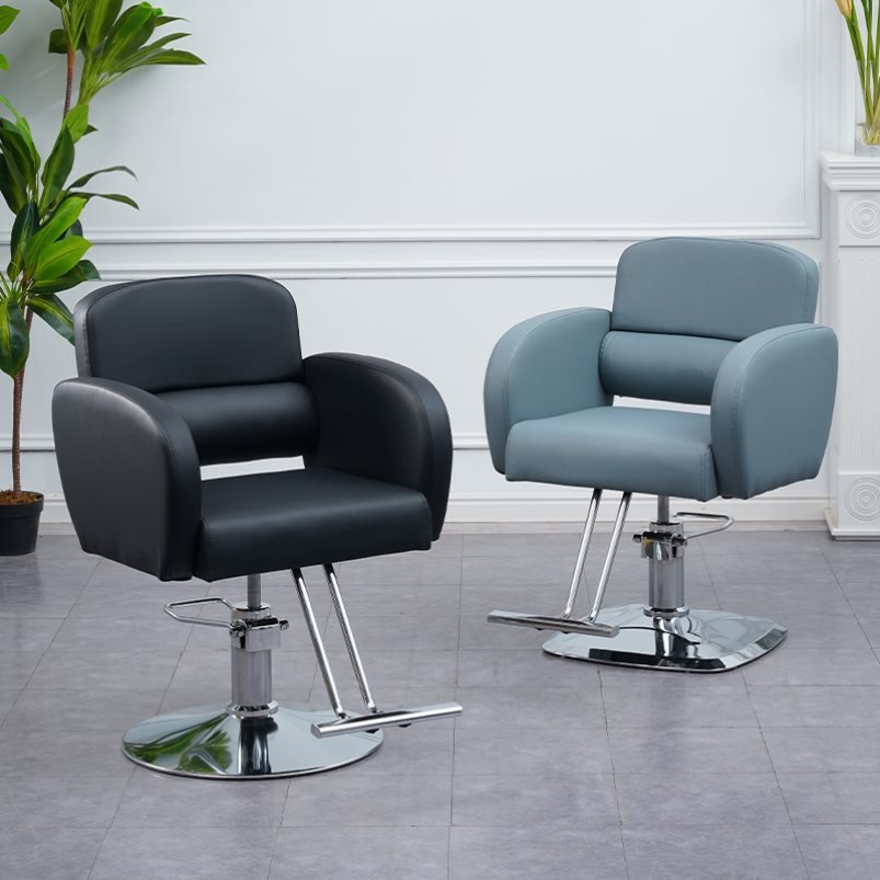 Orange barber chairs Hairdressing salon chair up and down rotating hydraulic barber chair salon furniture
