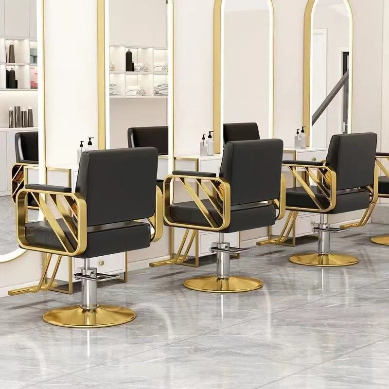 Barber shop hairdressing chair hair salon special hair cutting high-end lifting seat rotatable hairdressing chair wholesale