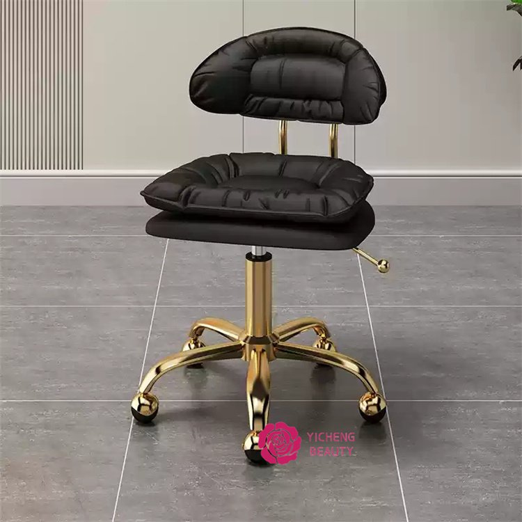Yicheng Beauty Hot Selling Adjustable Beauty Salon Chair Gold Leg Chair Stool High Quality Chair with Cheap Price