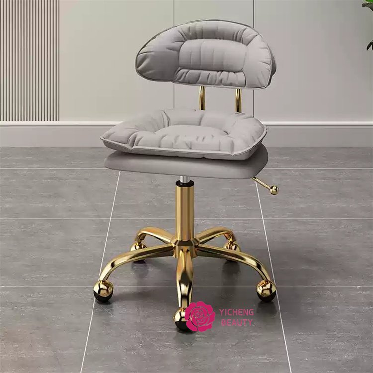 Yicheng Beauty Hot Selling Adjustable Beauty Salon Chair Gold Leg Chair Stool High Quality Chair with Cheap Price