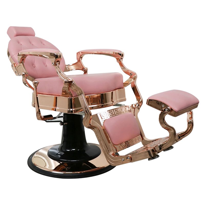 woman haircut professional modern rose gold and pink hair salon equipment barber chairs for shop