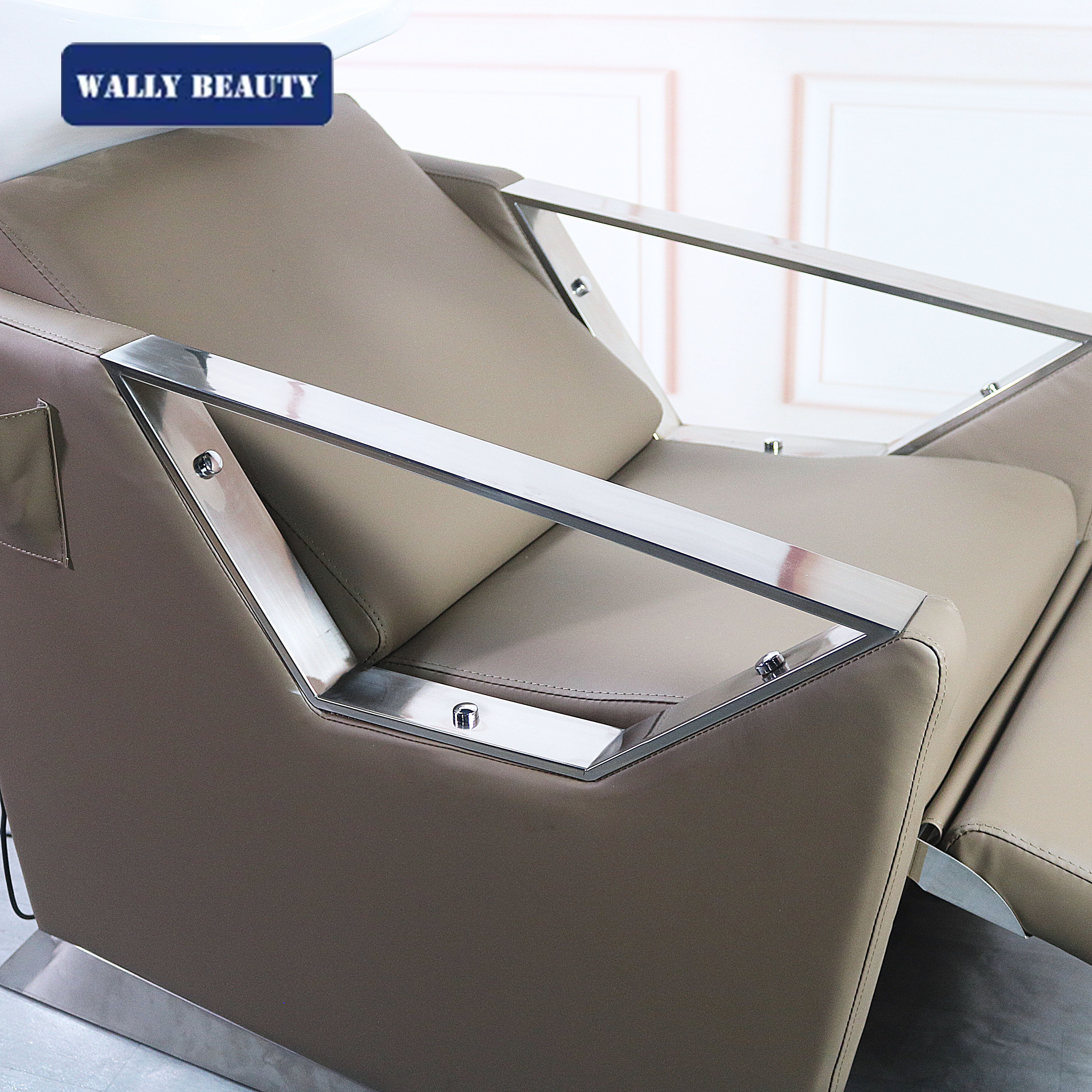 Wally Beauty Electric Head Spa Bed Head Spa Equipment Spa For The Head Shampoo Bowl Barber Chair Gold