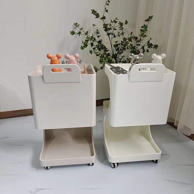 Beauty Shopalon Multi-functional ABS Beauty Rack Spa White Pink Beauty Equipment Trolley