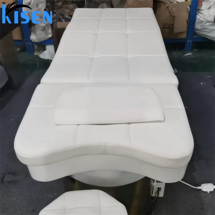 KISEN Luxury Shampoo Bed Chair Washing Hair Bed With Head Therapy Steamer Thai Massage Beauty Hair Salon For Barber Shop