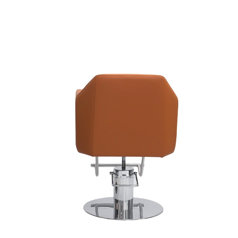 High-end Hair Salon Furniture Armchair Can Rotate And Lift Stainless Steel Metal Barber Chair