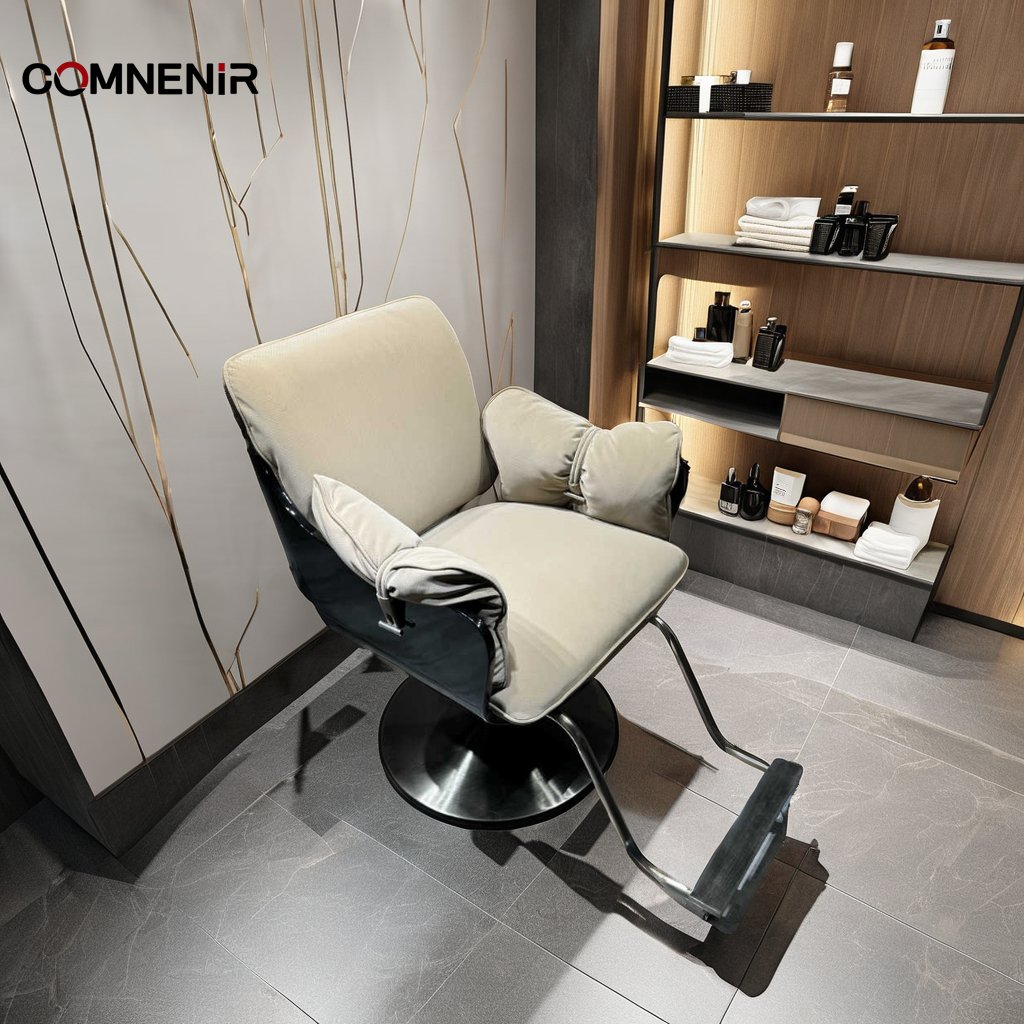 Luxury Antique Beauty Salon Black Reclining Hydraulic Barber Chair Vintage Salon Hair Shop Styling Barber Chair For Sales