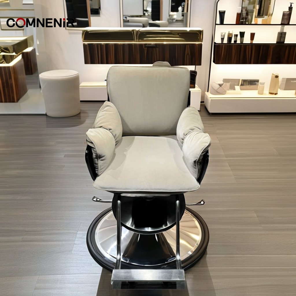 Luxury Antique Beauty Salon Black Reclining Hydraulic Barber Chair Vintage Salon Hair Shop Styling Barber Chair For Sales