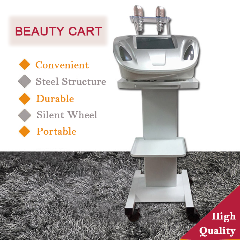 Factory Wholesale Steel Facial Machine Used Beauty Instrument Salon Tray Rolling Cart Trolley SPA Beauty Trolley with Wheels