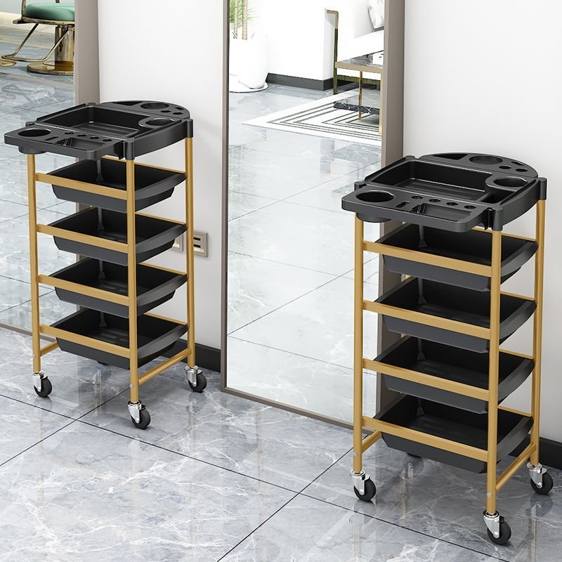 New hairdressing trolley Hairsalon tool cart multi-functional storage racks barber shop ironing and dyeing trolley