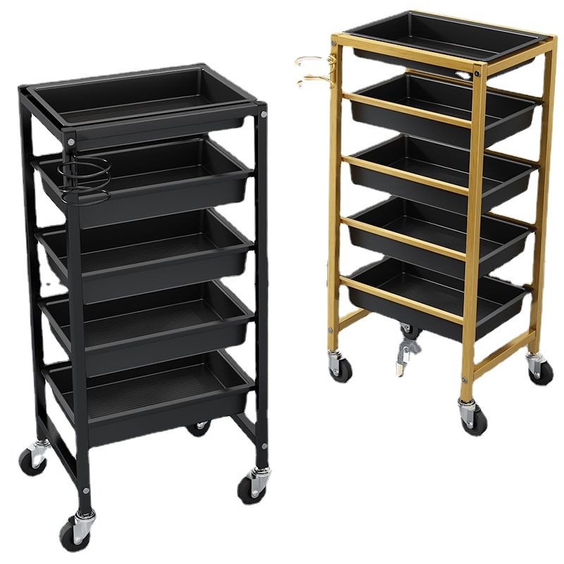 New hairdressing trolley Hairsalon tool cart multi-functional storage racks barber shop ironing and dyeing trolley