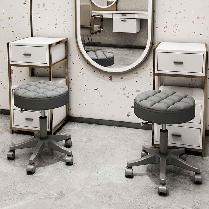 JOY leather swivel chair dressing room round lift chair waterproof multi-color durable round stool for nail shop beauty salon