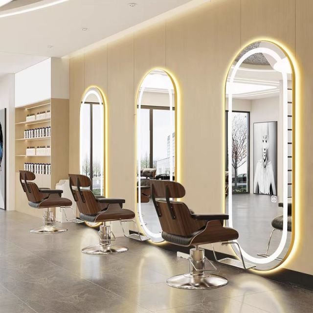 Heavy-Duty Modern Salon Furniture Adjustable Swivel Beauty Barber Chair with PU Leather for Spa Workshop Barber Shop