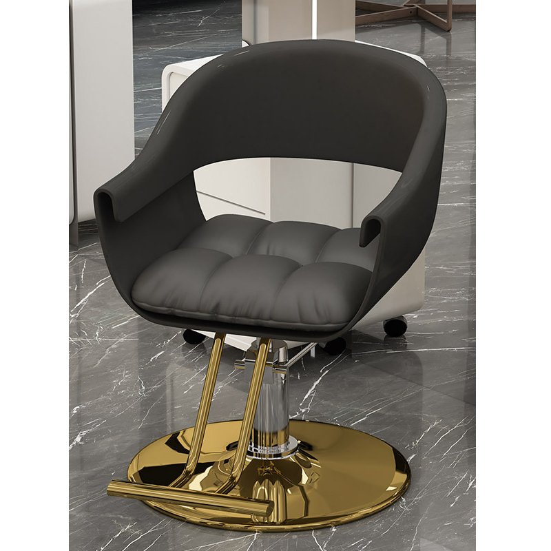 Women men beauty salon chair barber shop chairs adjustment height swivel golden barber chair