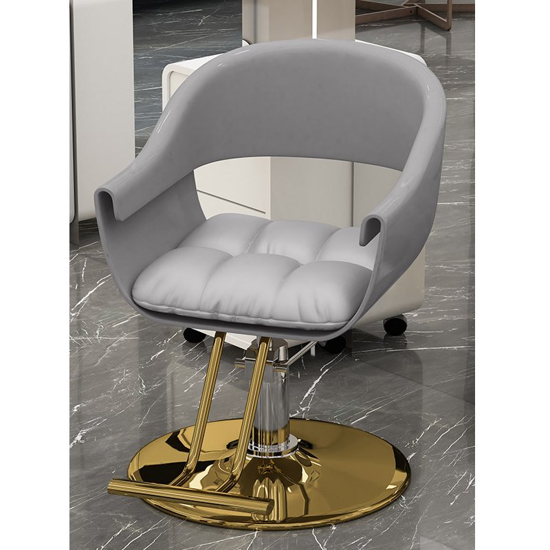 Women men beauty salon chair barber shop chairs adjustment height swivel golden barber chair
