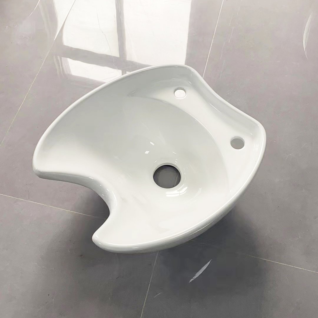 Backwash Shampoo Bowl Unit Salon Furniture White Cerminc Basin Wash Hair Bowl Universal Shampoo Chair Basin