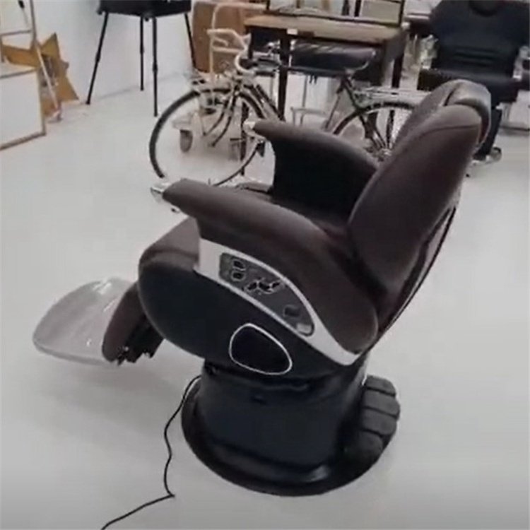 Siman Luxury High Quality Mobile Men Salon Equipments Waiting Electric Barber Chair Price
