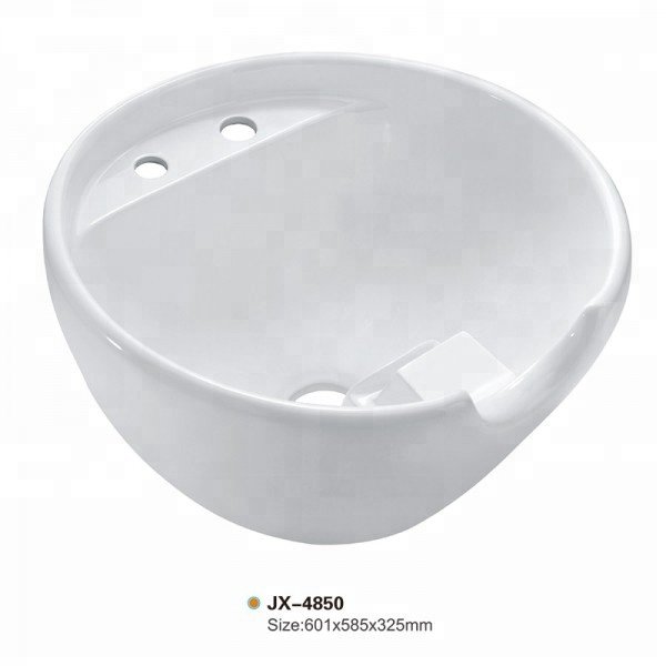 Beauty Hair Salon Equipment Hairdressing Ceramic Shampoo Basin Quality Salon Furniture Hair Wash Basin Modern Black and White