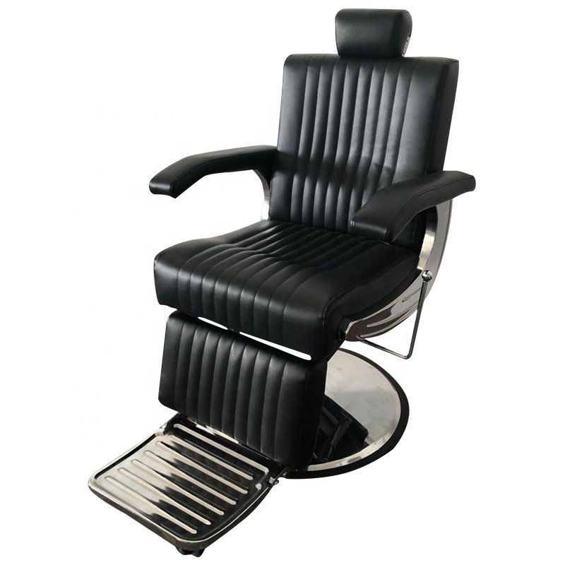 Black High Quality Classical Heavy Duty Hydraulic Cheap Salon Chair Retro Modern Barber Chair Salon Furniture Contemporary