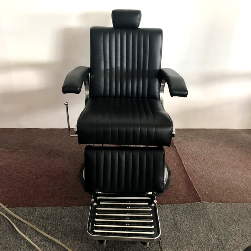 Black High Quality Classical Heavy Duty Hydraulic Cheap Salon Chair Retro Modern Barber Chair Salon Furniture Contemporary