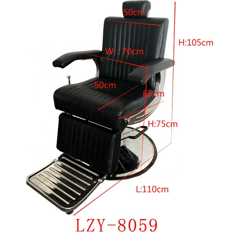 Black High Quality Classical Heavy Duty Hydraulic Cheap Salon Chair Retro Modern Barber Chair Salon Furniture Contemporary