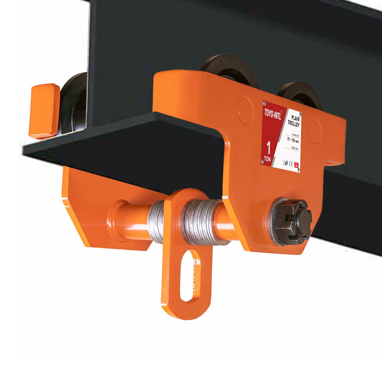 TOYO-INTL GCT-B Type 0.5 to 10 tons Manual Geared Hand-Push Track Roller Geared Trolley Plain Trolley with chain
