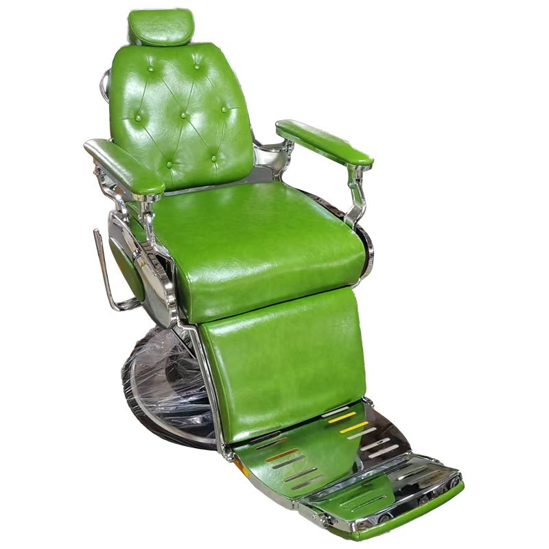READY FOR SHIPPING Latest European Style Aluminium Alloy Heavy Duty green Barber Chairs Styling Chairs Salon Chair